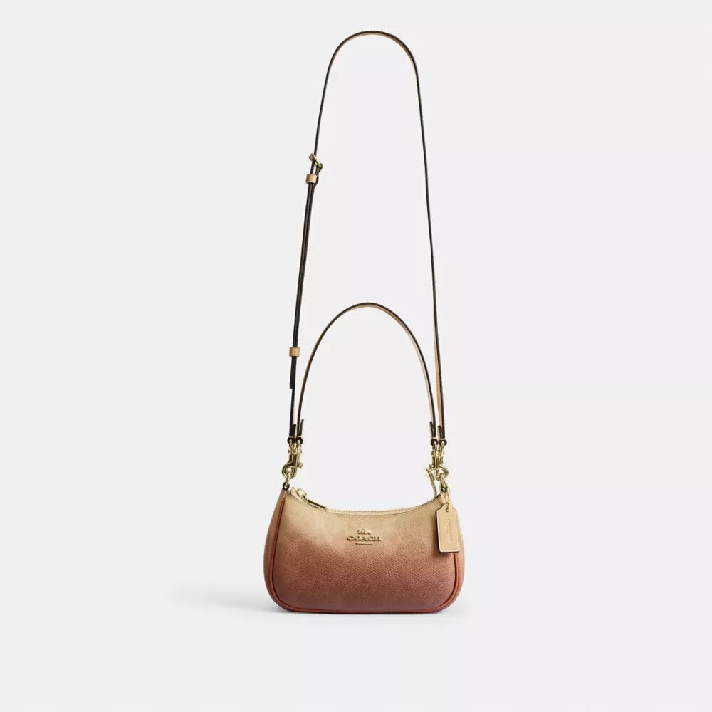 Torebka crossbody Teri Mini z Signature Canvas w stylu ombre