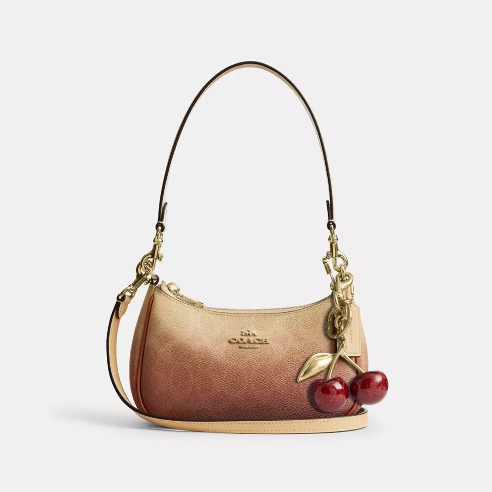 Torebka crossbody Teri Mini z Signature Canvas w stylu ombre