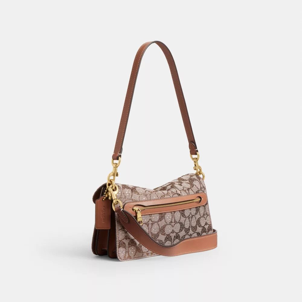 Torebka na ramię Tabby 26 w wzorze Crystal Signature Jacquard
