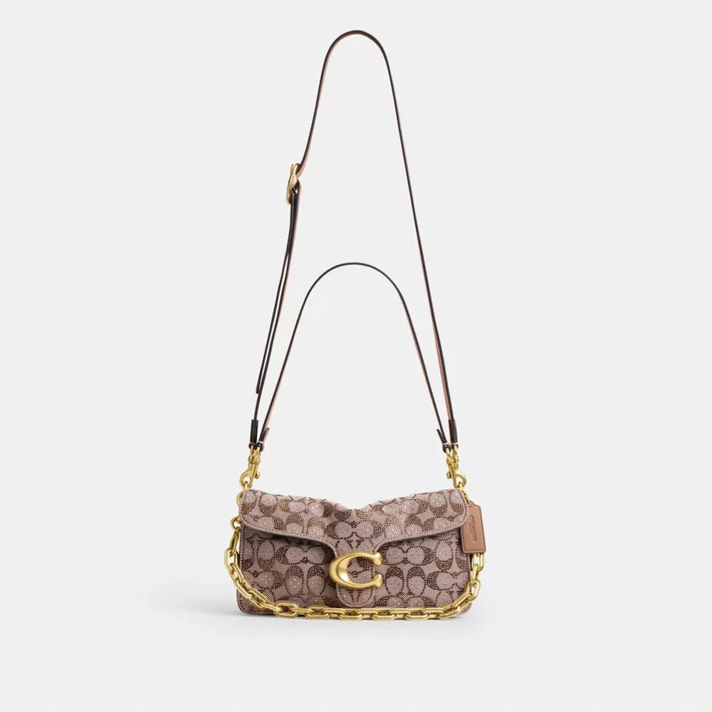 Torebka na ramię Tabby 26 w wzorze Crystal Signature Jacquard