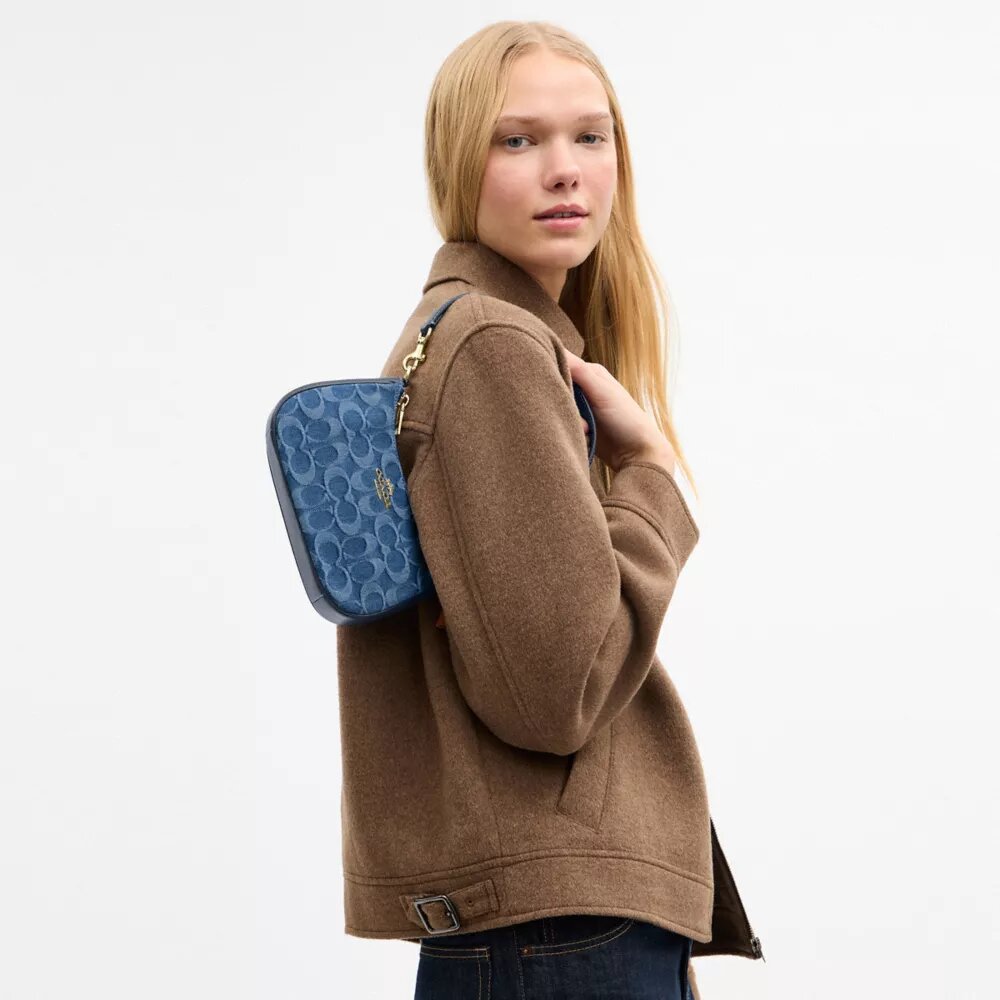 Torebka na ramię Teri Mini w charakterystycznym dżinsie