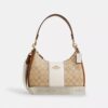 Torebka typu hobo Teri z Signature Canvas w paski
