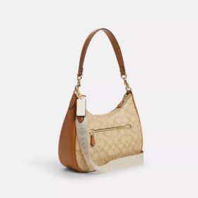 Torebka typu hobo Teri z Signature Canvas w paski