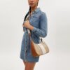 Torebka typu hobo Teri z Signature Canvas w paski