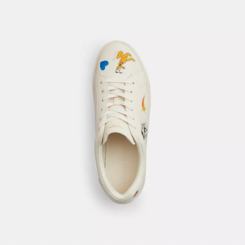 Wysokie sneakersy Disney X Coach z serii High Line z nadrukiem naklejek