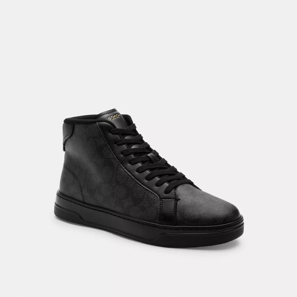 Wysokie sneakersy High Line z charakterystycznym Signature Canvas