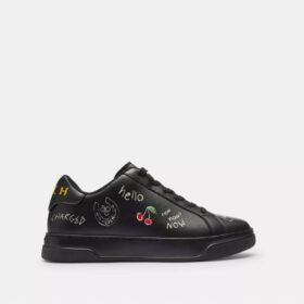 Wysokie sneakersy z nadrukiem szkicu